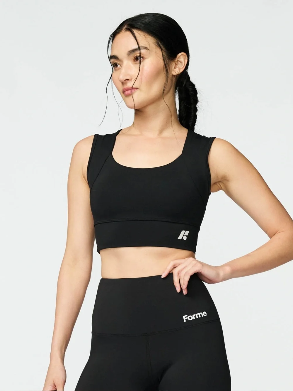 FORME Black Posture Correction Athletic Casual Sports Power Bra - Picture 2 of 12